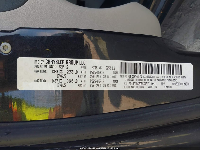 2013 CHRYSLER TOWN & COUNTRY TOURING - 2C4RC1BG3DR564817