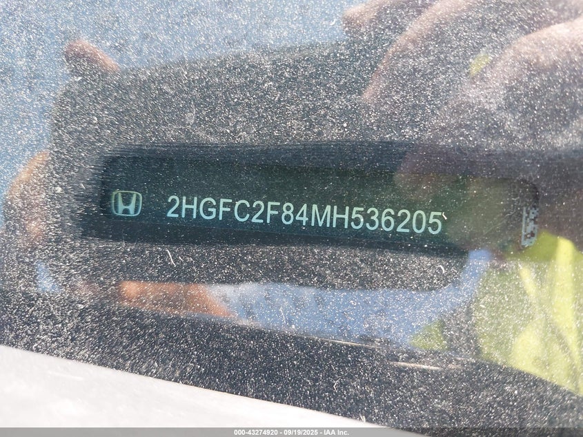 2021 HONDA CIVIC SPORT - 2HGFC2F84MH536205