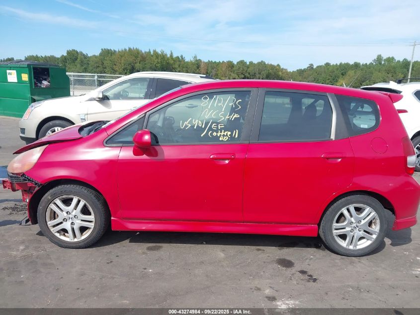 2007 Honda Fit Sport VIN: JHMGD38637S007535 Lot: 43274984