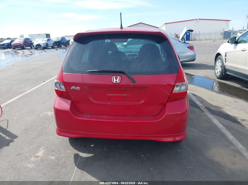 2007 Honda Fit Sport VIN: JHMGD38637S007535 Lot: 43274984