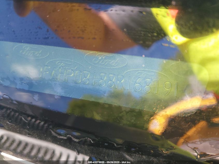 2008 Ford Fusion Sel VIN: 3FAHP08188R168191 Lot: 43275059