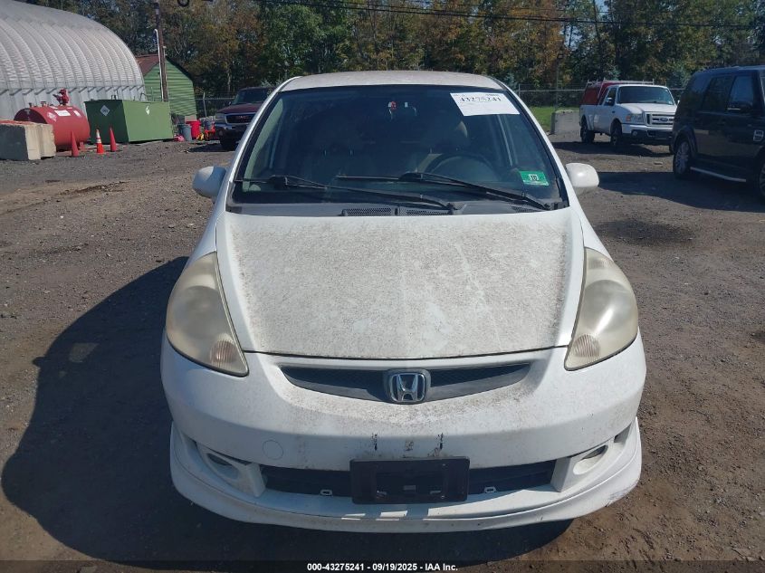 2007 Honda Fit Sport VIN: JHMGD38647S034243 Lot: 43275241