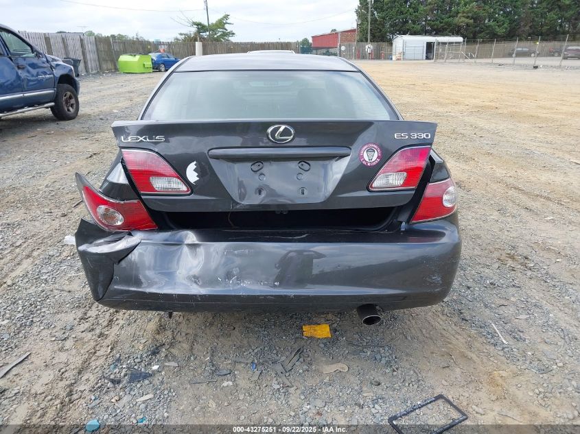 2004 Lexus Es 330 VIN: JTHBA30G245033559 Lot: 43275251