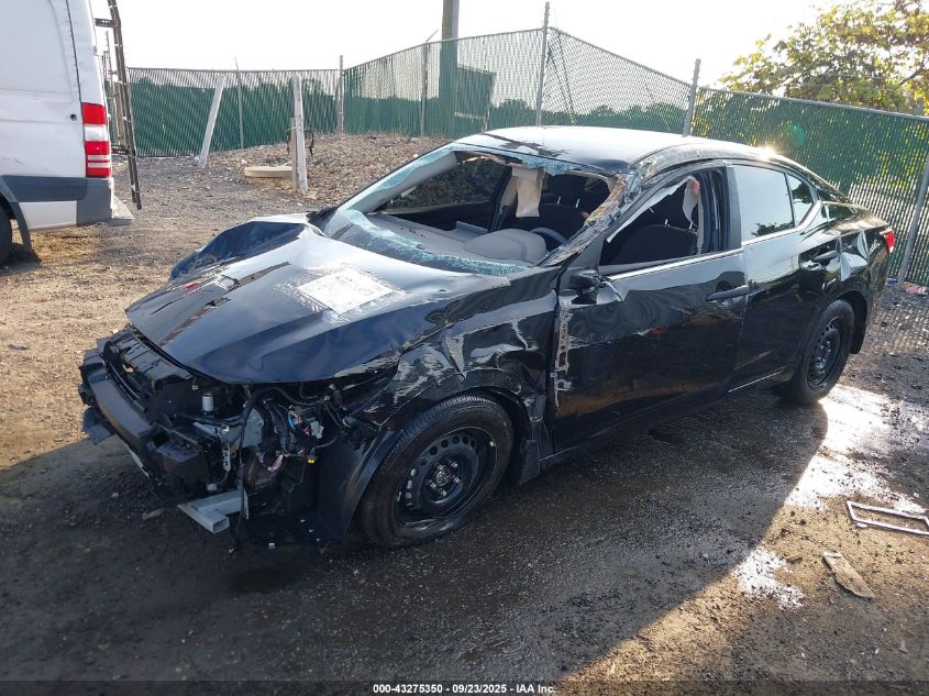 2025 Nissan Sentra S black sedan gasoline 3N1AB8BV3SY249345 photo #3