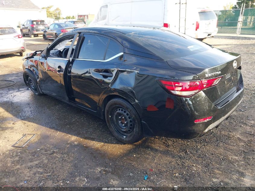 2025 Nissan Sentra S black sedan gasoline 3N1AB8BV3SY249345 photo #4