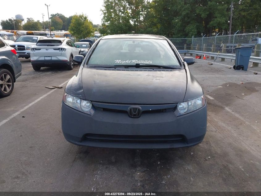 2008 Honda Civic Lx VIN: 2HGFA165X8H326753 Lot: 43275394