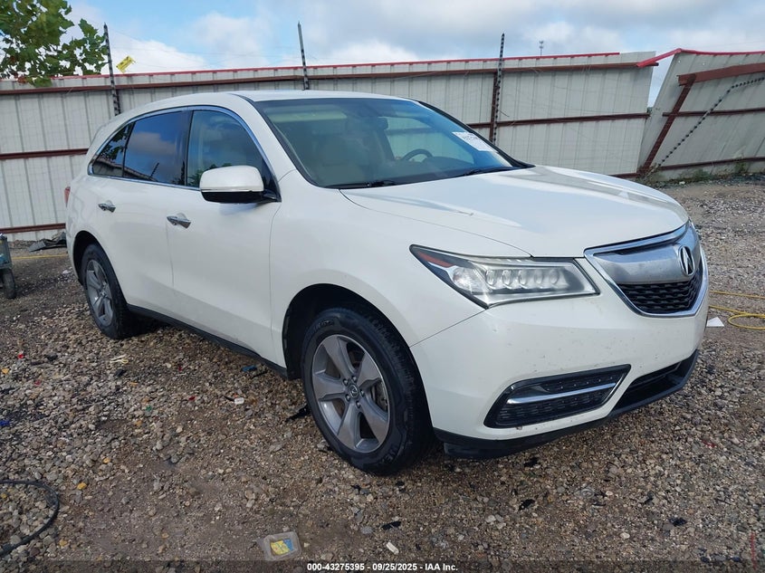 2014 Acura Mdx white suv gasoline 5FRYD4H26EB029837 photo #1