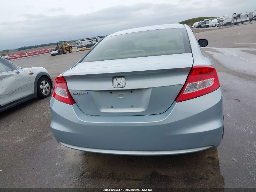 2012 Honda Civic Lx VIN: 2HGFG3A57CH522210 Lot: 43275417