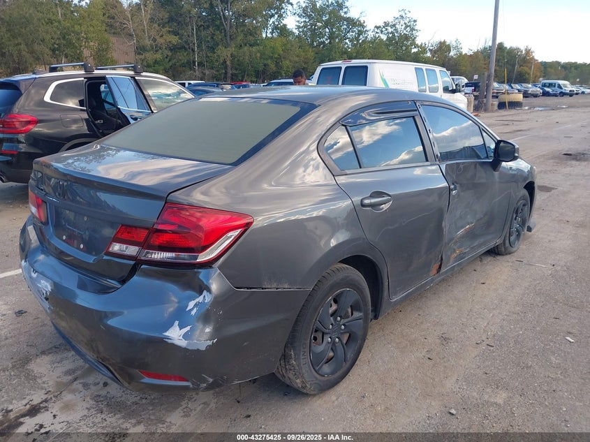 2013 Honda Civic Lx VIN: 2HGFB2F52DH565954 Lot: 43275425