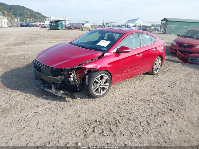 2017 HYUNDAI ELANTRA LIMITED - 5NPD84LF7HH009407