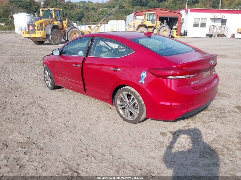 2017 HYUNDAI ELANTRA LIMITED - 5NPD84LF7HH009407