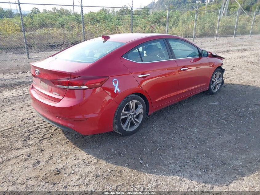 2017 HYUNDAI ELANTRA LIMITED - 5NPD84LF7HH009407