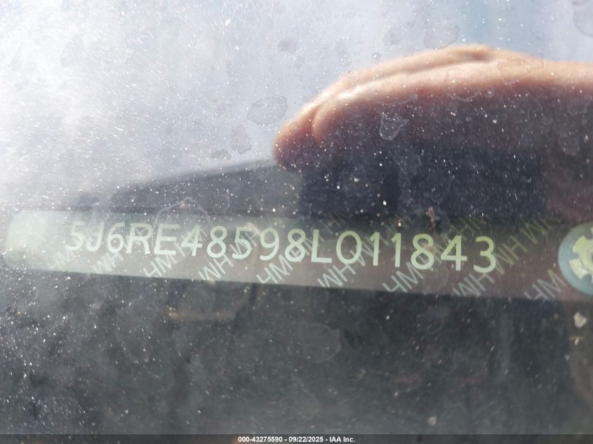 2008 Honda Cr-V Ex VIN: 5J6RE48598L011843 Lot: 43275590