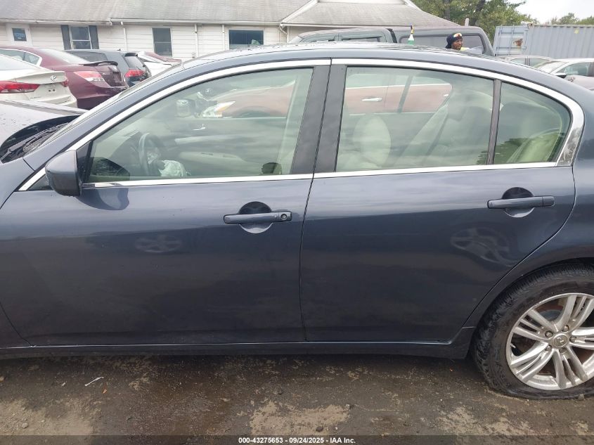 2013 Infiniti G37X VIN: JN1CV6AR5DM762756 Lot: 43275653