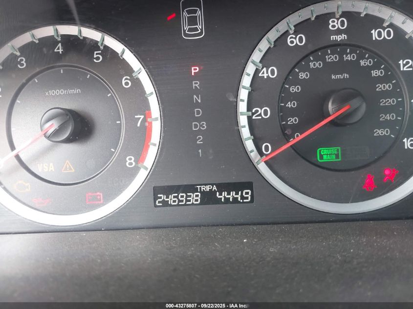 2009 Honda Accord 2.4 Lx-P VIN: 1HGCP26469A030837 Lot: 43275807