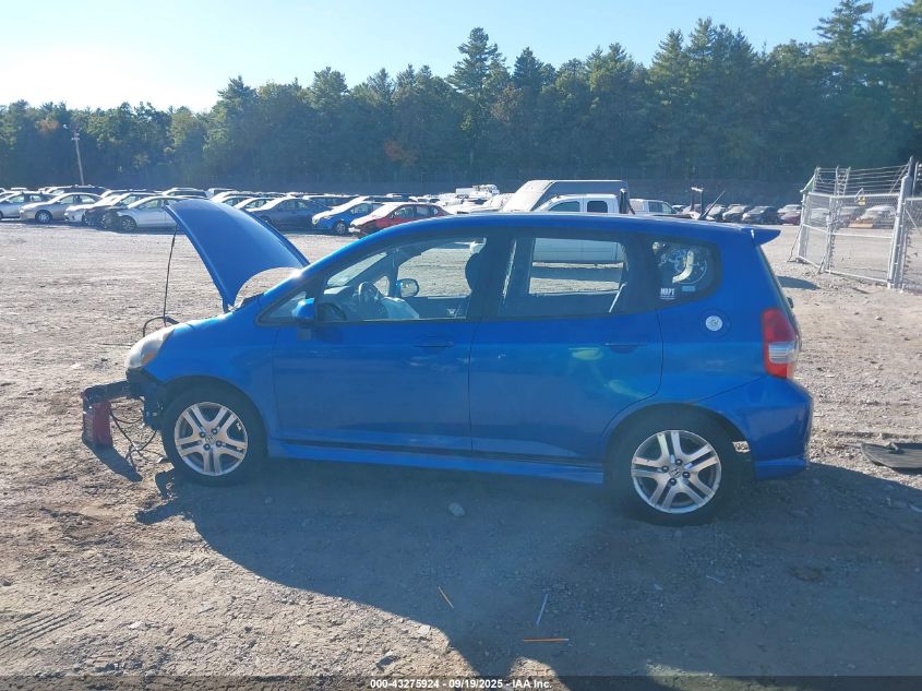 2007 Honda Fit Sport VIN: JHMGD376X7S054157 Lot: 43275924