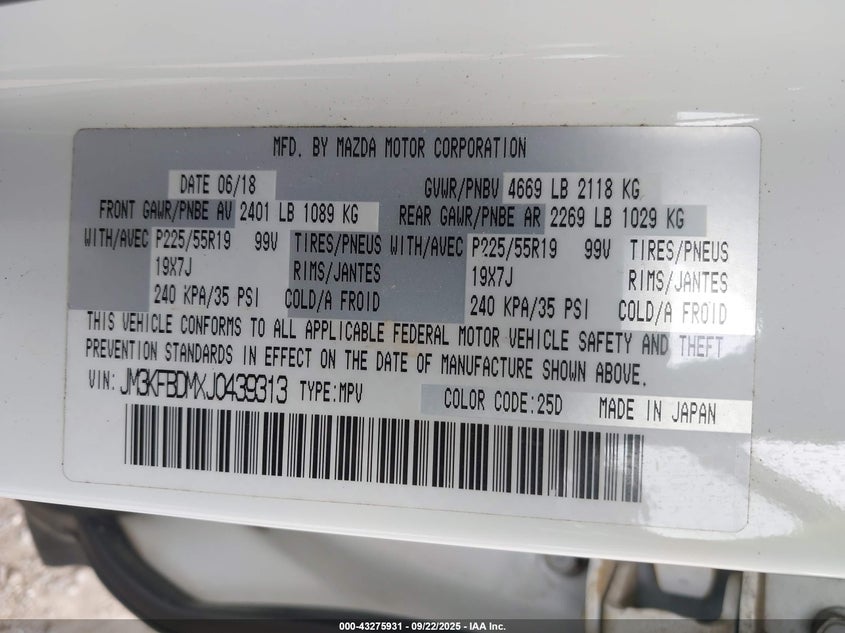 2018 MAZDA CX-5 GRAND TOURING - JM3KFBDMXJ0439313