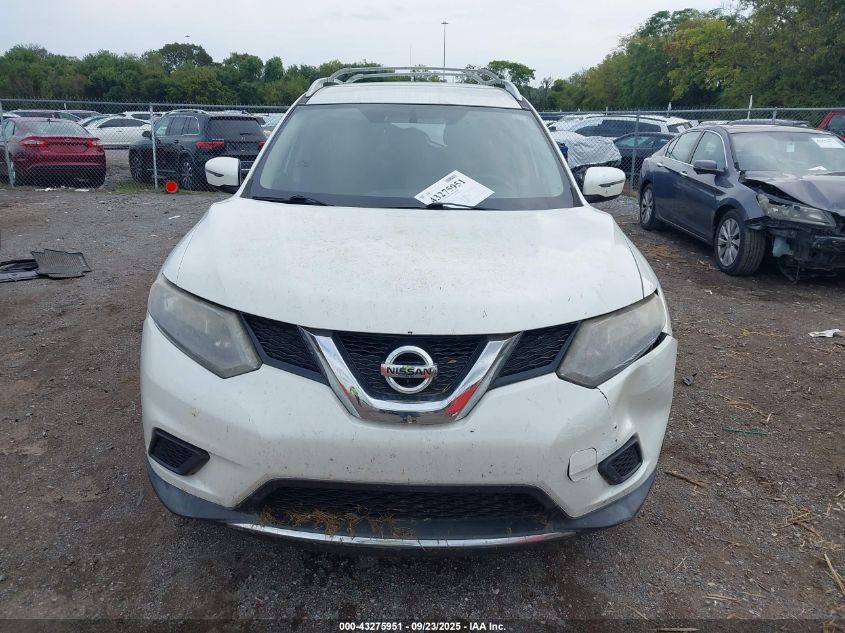 2016 Nissan Rogue Sv VIN: KNMAT2MV2GP664881 Lot: 43275951