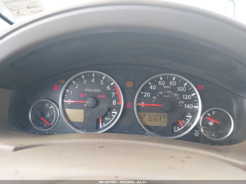 2005 Nissan Pathfinder Se VIN: 5N1AR18W25C760442 Lot: 43275957