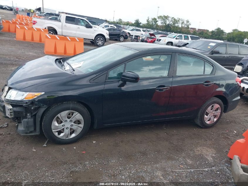 2014 Honda Civic Lx VIN: 19XFB2F50EE001618 Lot: 43276133