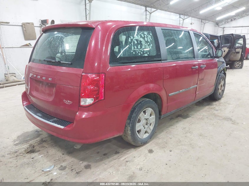 Vin: 2c4rdgbg2cr182874, lot: 43770752, dodge grand caravan se/avp 20124
