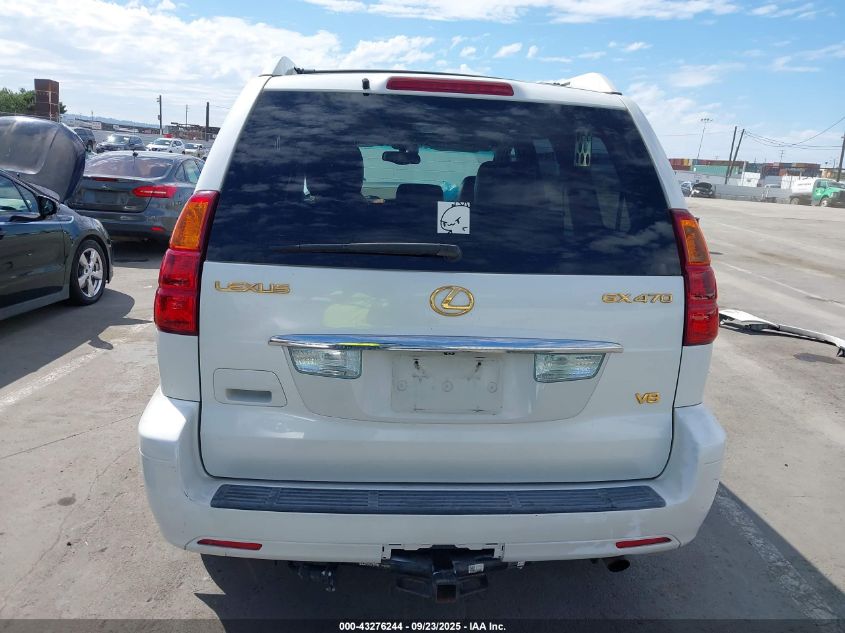 2004 Lexus Gx 470 VIN: JTJBT20X440049021 Lot: 43276244