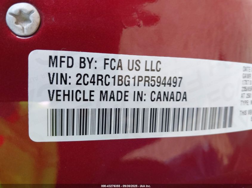 2023 CHRYSLER PACIFICA TOURING L - 2C4RC1BG1PR594497