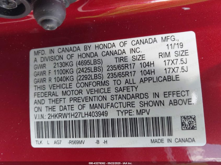 2009 Honda Accord 2.4 Lx VIN: 1HGCP26329A130845 Lot: 43276362