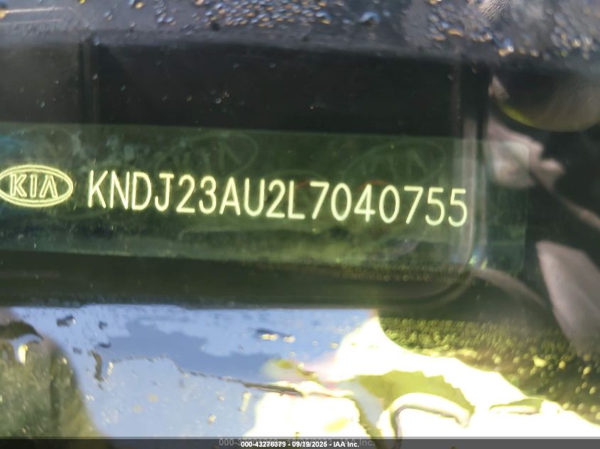 2020 Kia Soul S VIN: KNDJ23AU2L7040755 Lot: 43276379