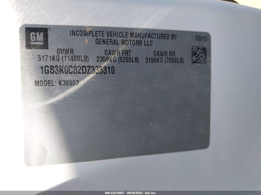 2013 Chevrolet Silverado 3500Hd Lt VIN: 1GB3K0C82DZ335310 Lot: 43276407