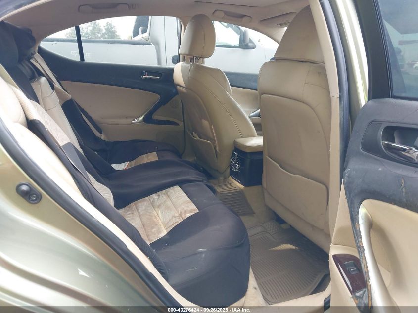 2007 Lexus Is 250 VIN: JTHBK262772045330 Lot: 43276424
