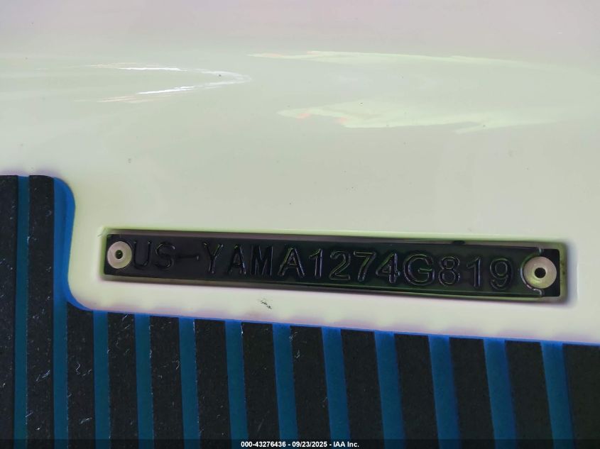 2019 Yamaha Ex-Sport VIN: YAMA1274G819 Lot: 43276436