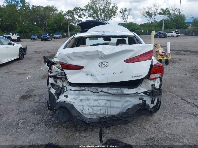 2020 Hyundai Elantra Limited VIN: 5NPD84LF4LH522915 Lot: 43276439