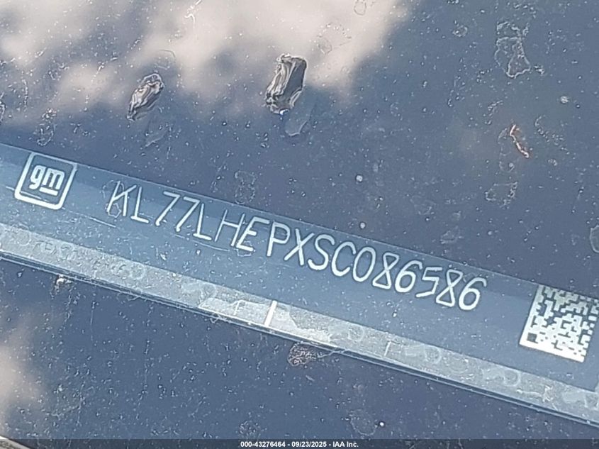 2025 Chevrolet Trax Fwd Lt VIN: KL77LHEPXSC086586 Lot: 43276464