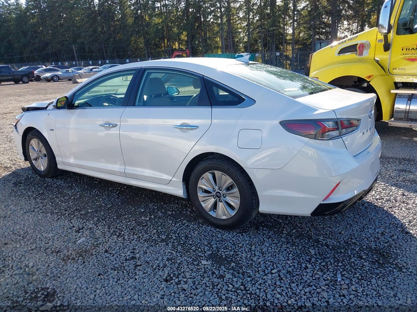 2019 Hyundai Sonata Hybrid Se white sedan hybrid KMHE24L30KA091826 photo #4