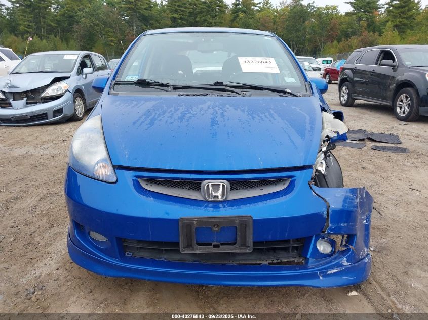 2008 Honda Fit Sport VIN: JHMGD38648S027763 Lot: 43276843
