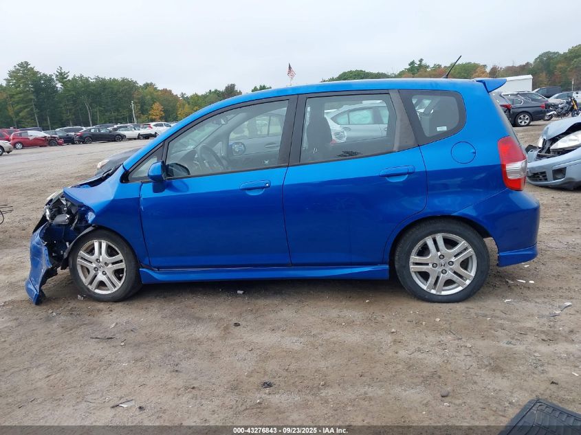 2008 Honda Fit Sport VIN: JHMGD38648S027763 Lot: 43276843