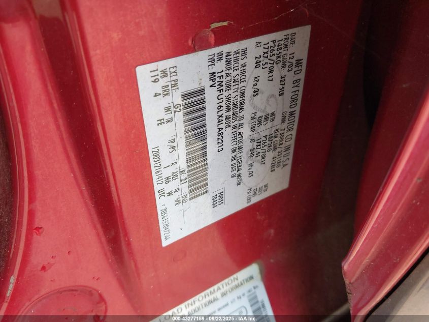 2004 Ford Expedition Nbx/Xlt VIN: 1FMFU16LX4LA82213 Lot: 43277159