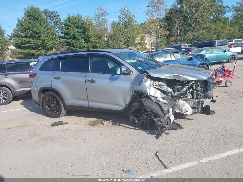 2019 Toyota Highlander Se VIN: 5TDJZRFH5KS620595 Lot: 43277168