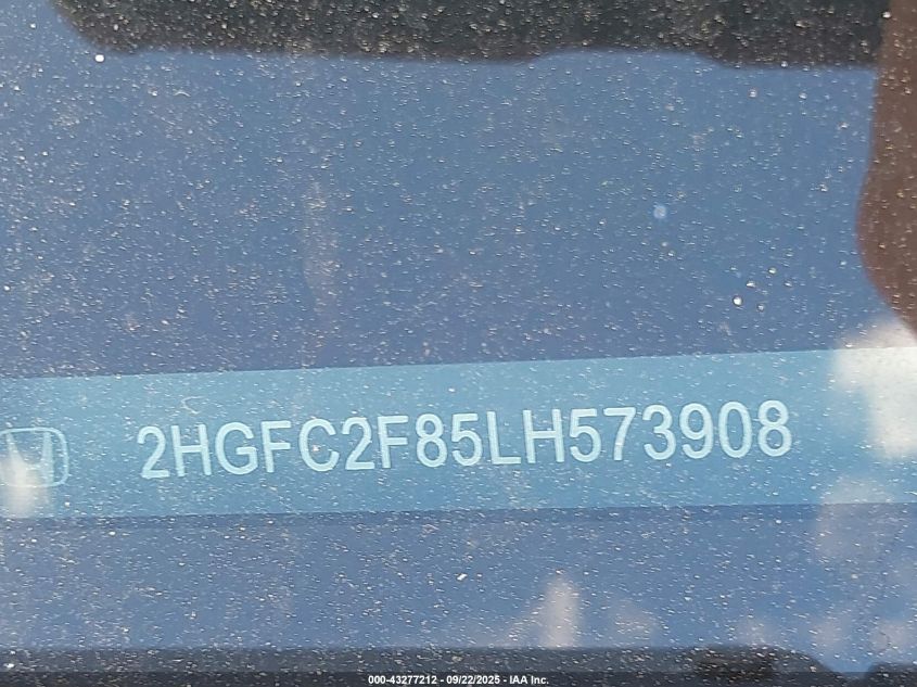 2020 Honda Civic Sport VIN: 2HGFC2F85LH573908 Lot: 43277212