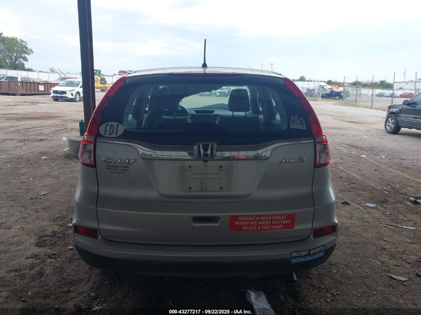 2016 Honda Cr-V Lx VIN: 5J6RM4H32GL079000 Lot: 43277217