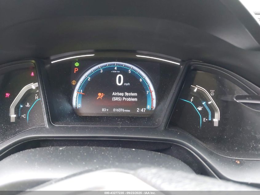 2019 Honda Civic Lx VIN: 19XFC2F62KE000648 Lot: 43277235