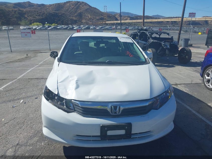 2012 Honda Civic Natural Gas VIN: 19XFB5F57CE002005 Lot: 43277319