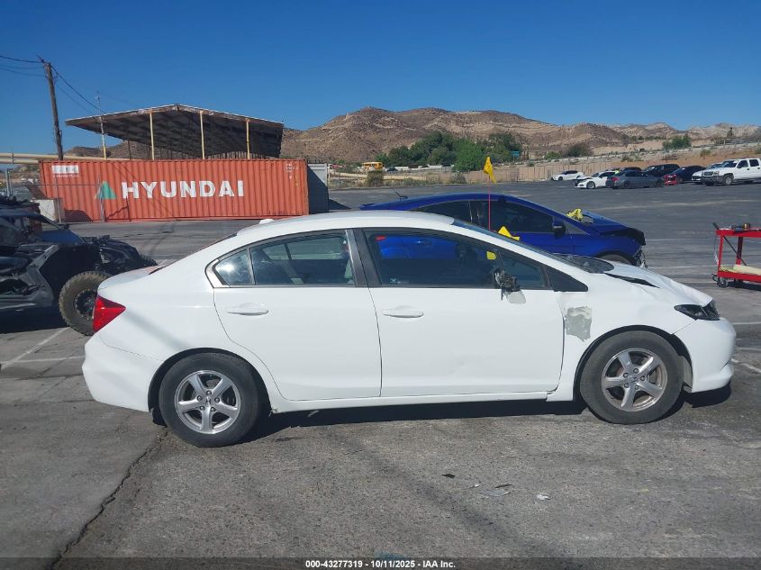 2012 Honda Civic Natural Gas VIN: 19XFB5F57CE002005 Lot: 43277319