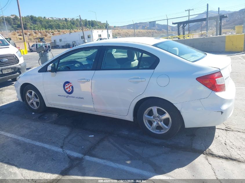 2012 Honda Civic Natural Gas VIN: 19XFB5F57CE002005 Lot: 43277319