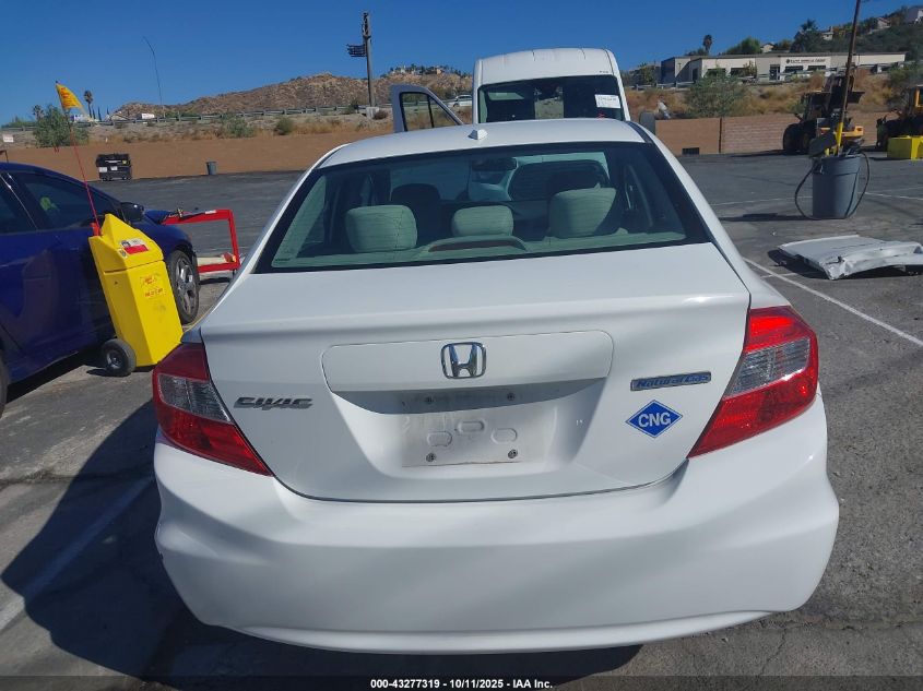2012 Honda Civic Natural Gas VIN: 19XFB5F57CE002005 Lot: 43277319