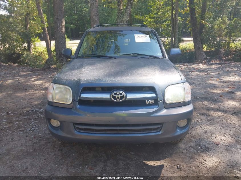 2006 Toyota Sequoia Limited V8 VIN: 5TDZT38AX6S270727 Lot: 43277539