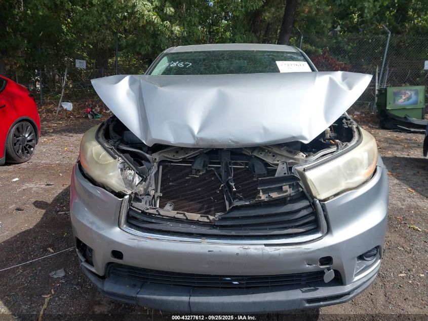 2014 Toyota Highlander Le VIN: 5TDZARFH0ES008867 Lot: 43277612