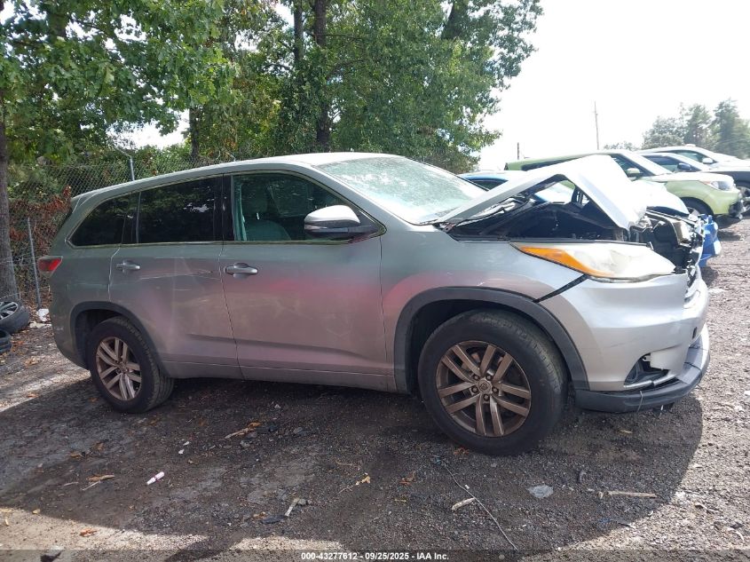 2014 Toyota Highlander Le VIN: 5TDZARFH0ES008867 Lot: 43277612