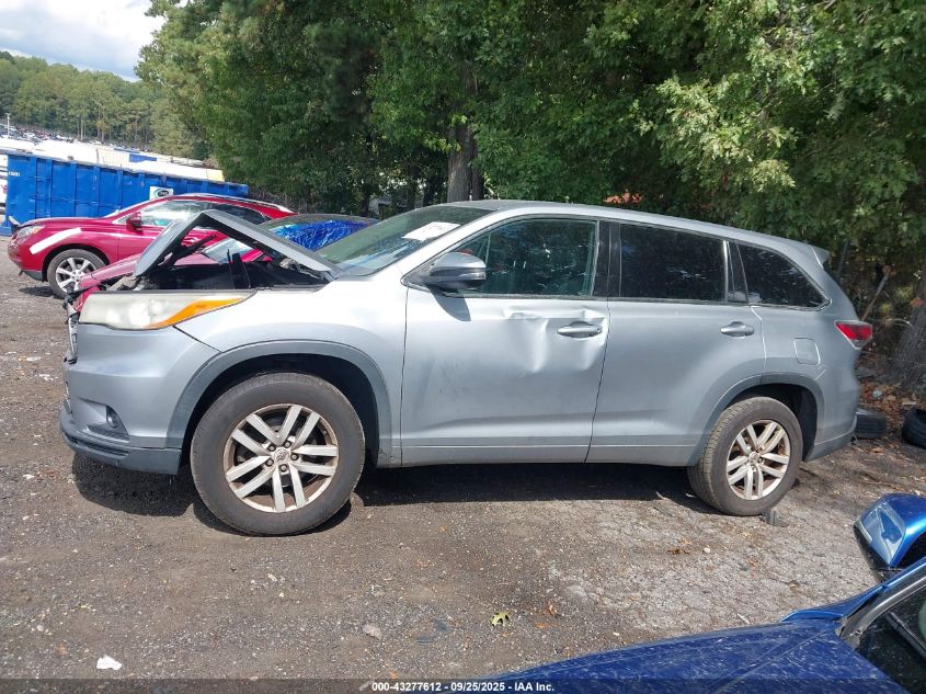 2014 Toyota Highlander Le VIN: 5TDZARFH0ES008867 Lot: 43277612
